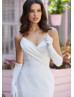Strapless Ivory Satin Wedding Dress With Buttons Strapless Ivory Satin Wedding Dress With Buttons